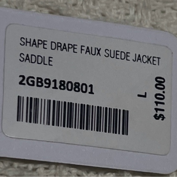 Soft Surroundings Shape Drape Faux Suede Jacket in Saddle Brown-Size L | NWT - Picture 8 of 8